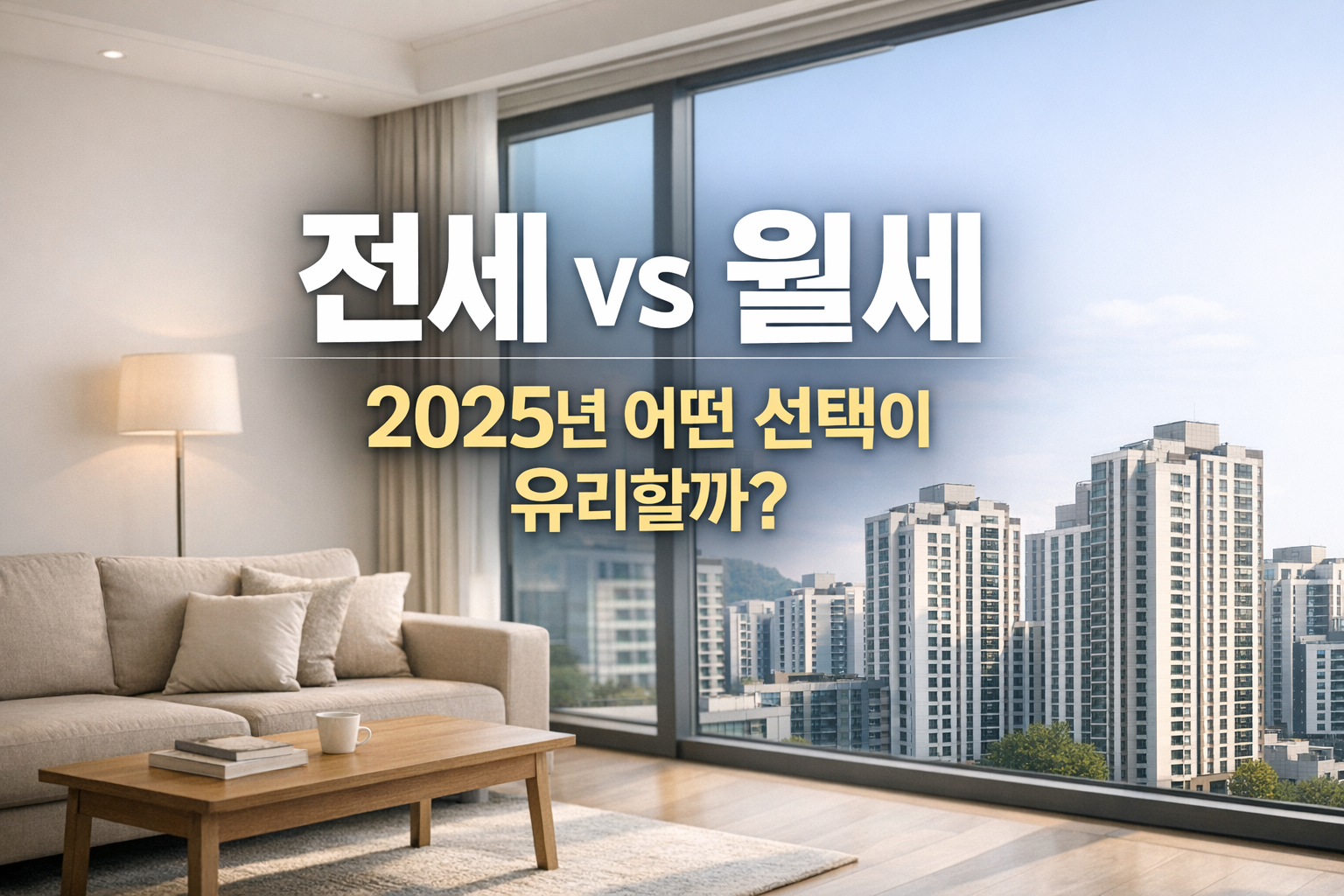 전세 vs 월세: 2025년 어떤 선택이 유리할까 (금리·보증금 리스크·현금흐름까지 비교한 현실적인 주거 전략)