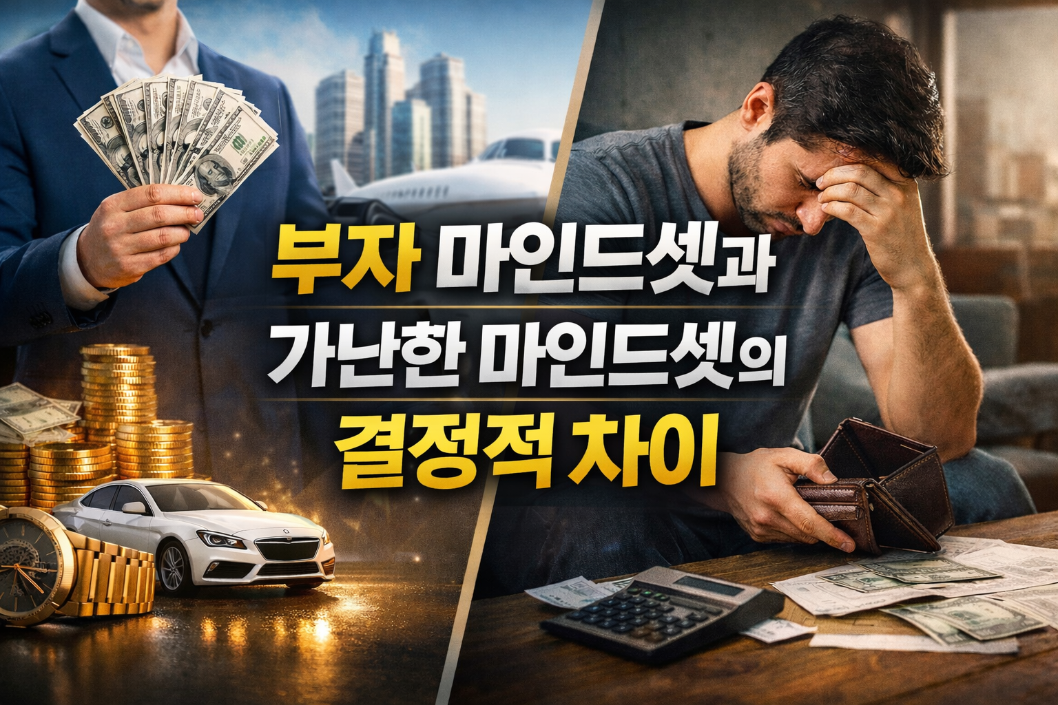 부자 마인드셋과 가난한 마인드셋의 결정적 차이 (돈의 크기는 통장이 아니라 ‘생각’에서 갈린다)