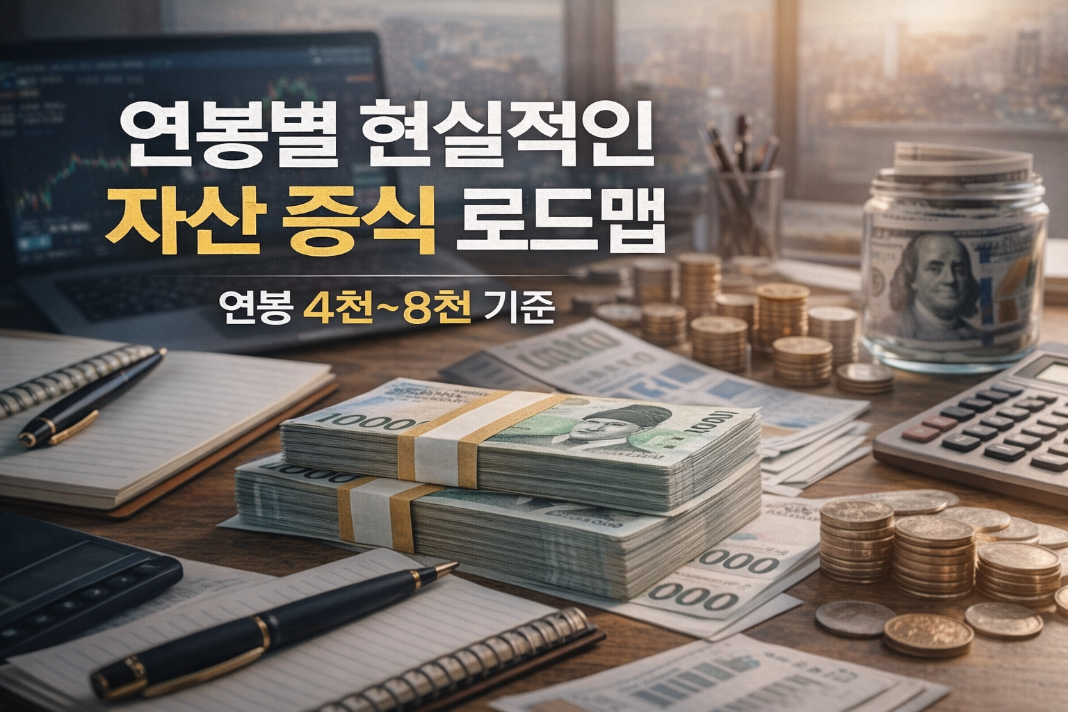 연봉별 현실적인 자산 증식 로드맵 (연봉 4천만 원 ~ 8천만 원 기준, 돈이 쌓이는 구조 설계법)