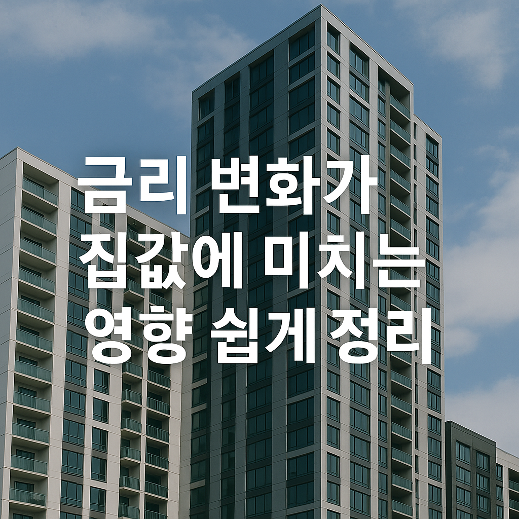 📌 금리 변화가 집값에 미치는 영향 쉽게 정리