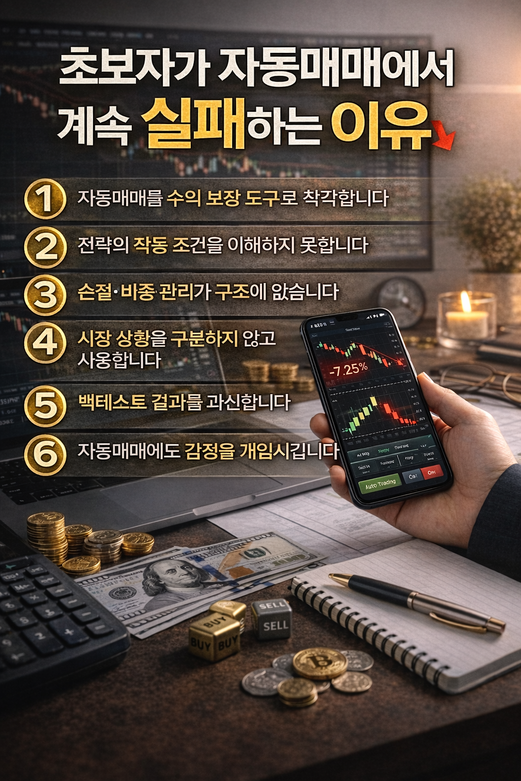 초보자가 자동매매에서 계속 실패하는 이유