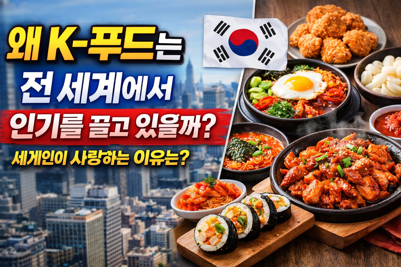 왜 K-푸드는 전 세계에서 이렇게 인기를 끌고 있을까? (세계인이 사랑하는 이유는?)