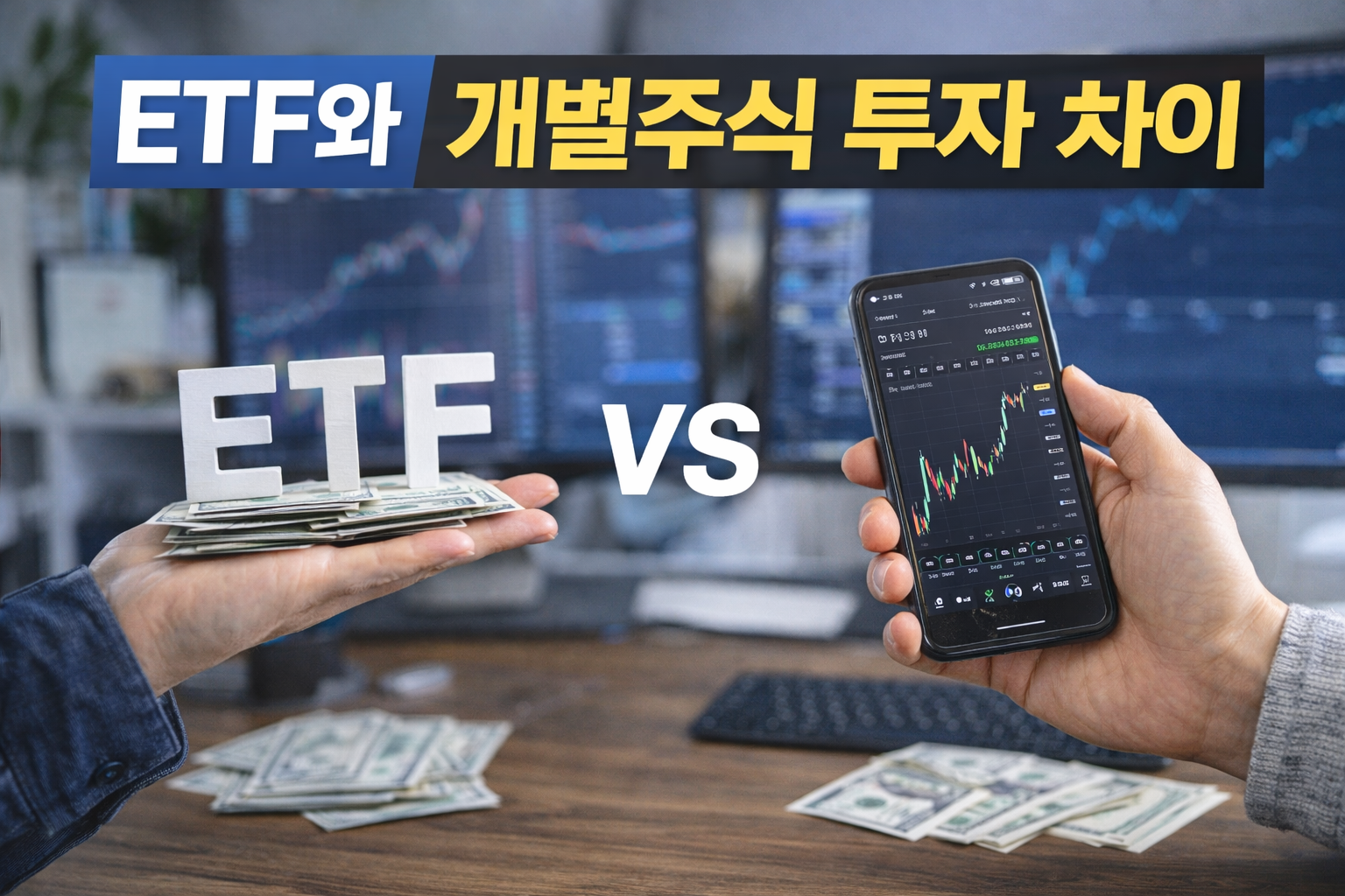 ETF와 개별주식 투자 차이 (같은 투자라도 결과가 달라지는 결정적 이유)