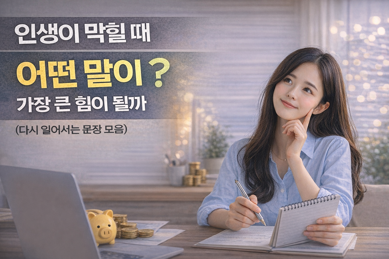 인생이 막힐 때 어떤 말이 가장 큰 힘이 될까? (다시 일어서는 문장 모음)