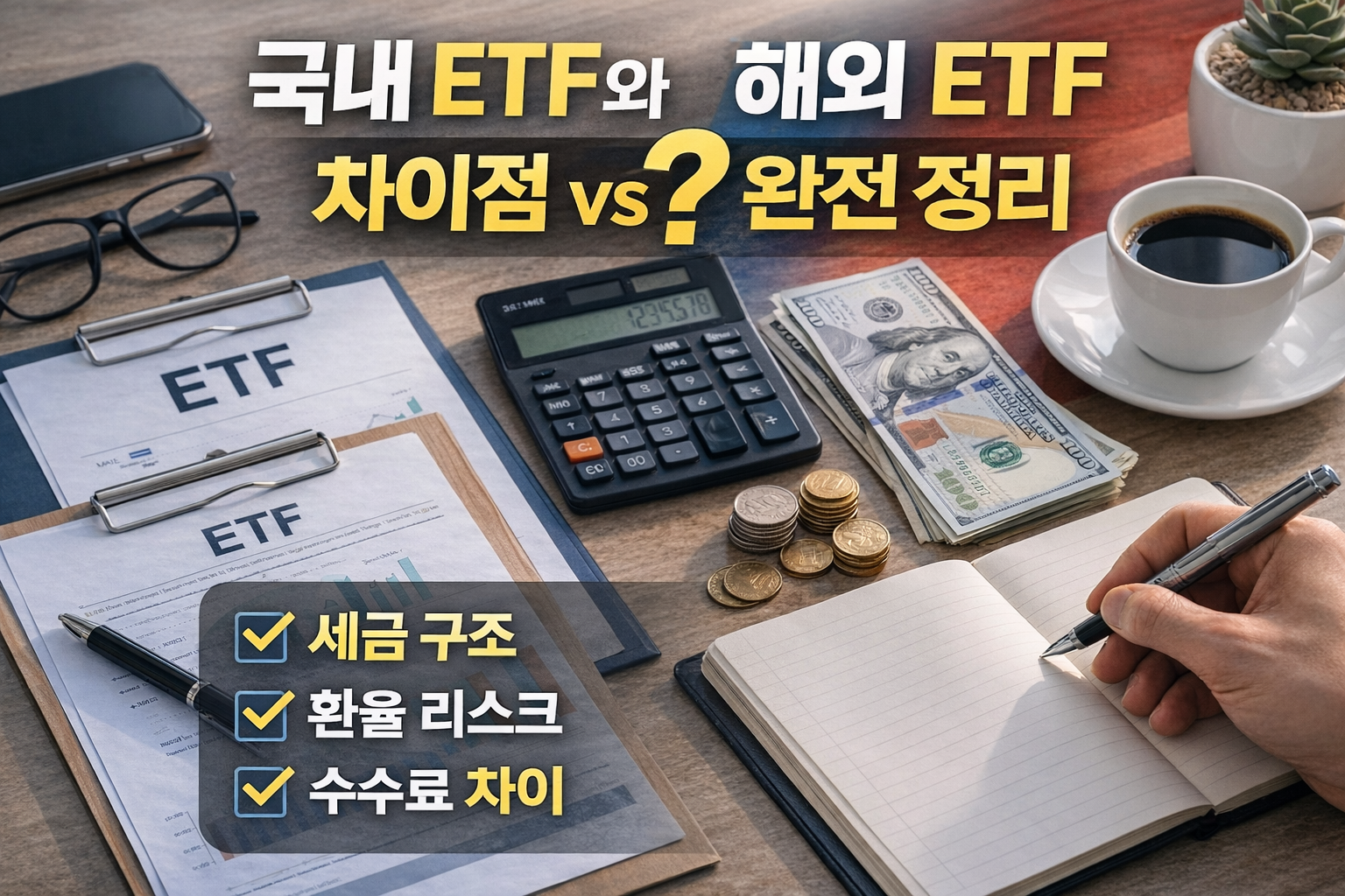 국내 ETF와 해외 ETF 차이점 완전 정리 (세금·환율·수수료까지 투자 전에 반드시 알아야 할 핵심 구조)
