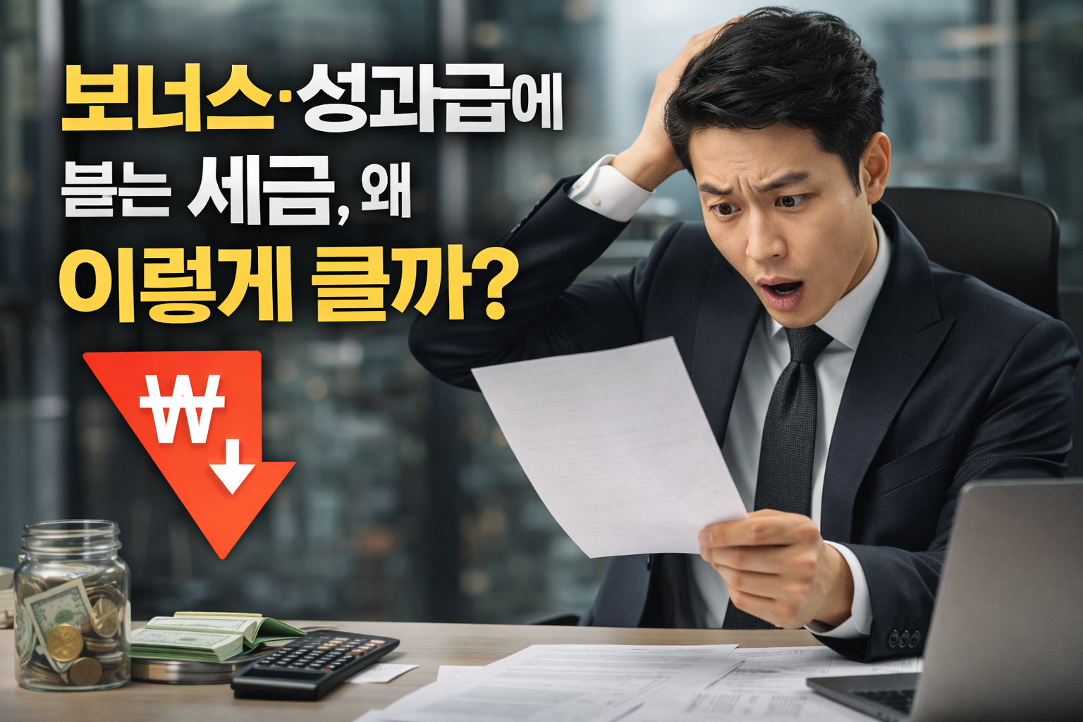 보너스·성과급에 붙는 세금, 왜 이렇게 클까? (직장인이 반드시 알아야 할 세금 구조 완전 이해)