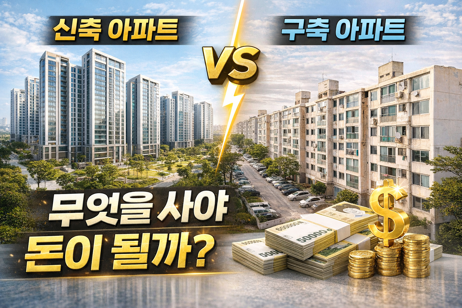 신축 아파트 vs 구축 아파트 무엇을 사야 돈이 될까? (가격 상승과 투자 가치 비교)