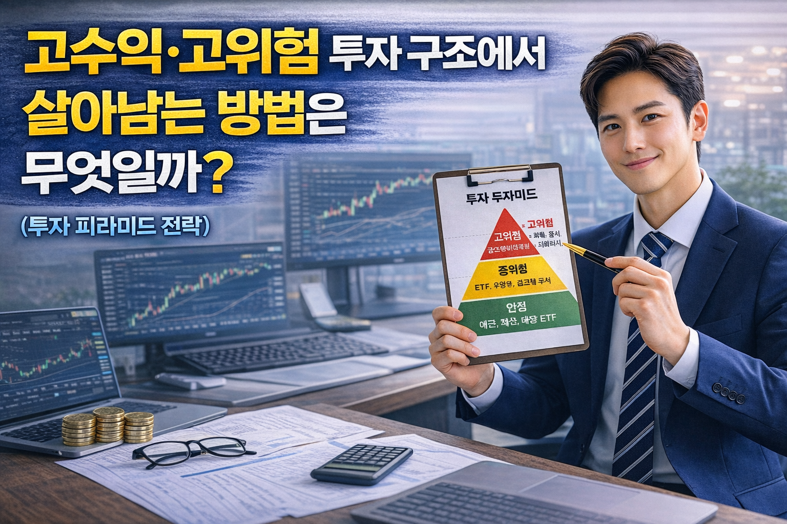 고수익 고위험 투자 구조에서 살아남는 방법은 무엇일까? (투자 피라미드 전략)
