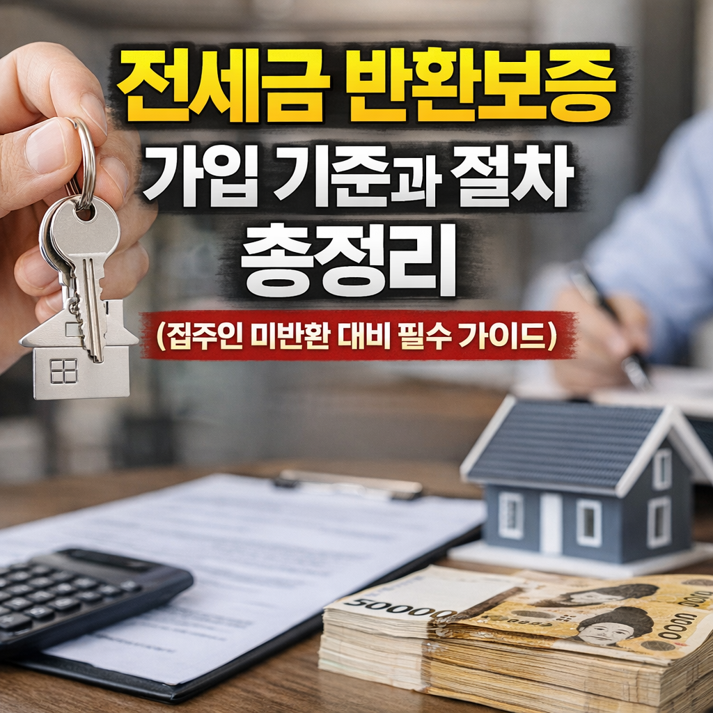 전세금 반환보증 가입 기준과 절차 총정리 (집주인 미반환 대비 필수 가이드)