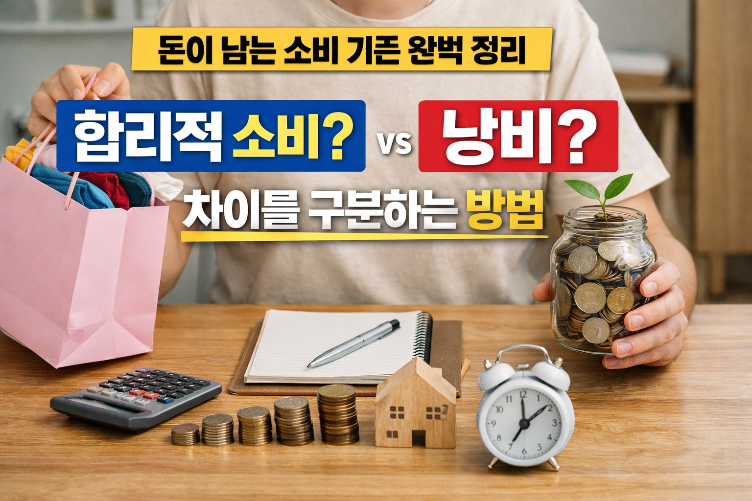 합리적인 소비와 낭비의 차이를 구분하는 방법 (돈이 남는 소비 기준 완벽 정리)