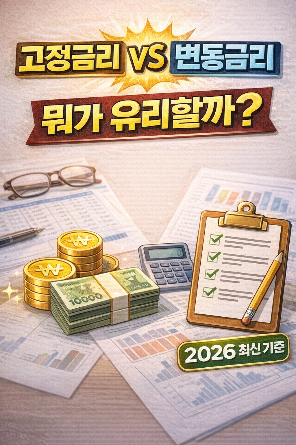 고정금리 vs 변동금리 뭐가 유리할까? (2026 최신 기준 완벽 정리)