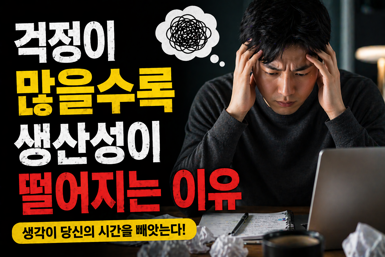 걱정이 많을수록 생산성이 떨어지는 이유  (불안이 당신의 시간을 어떻게 훔치는지 과학적으로 분석합니다)