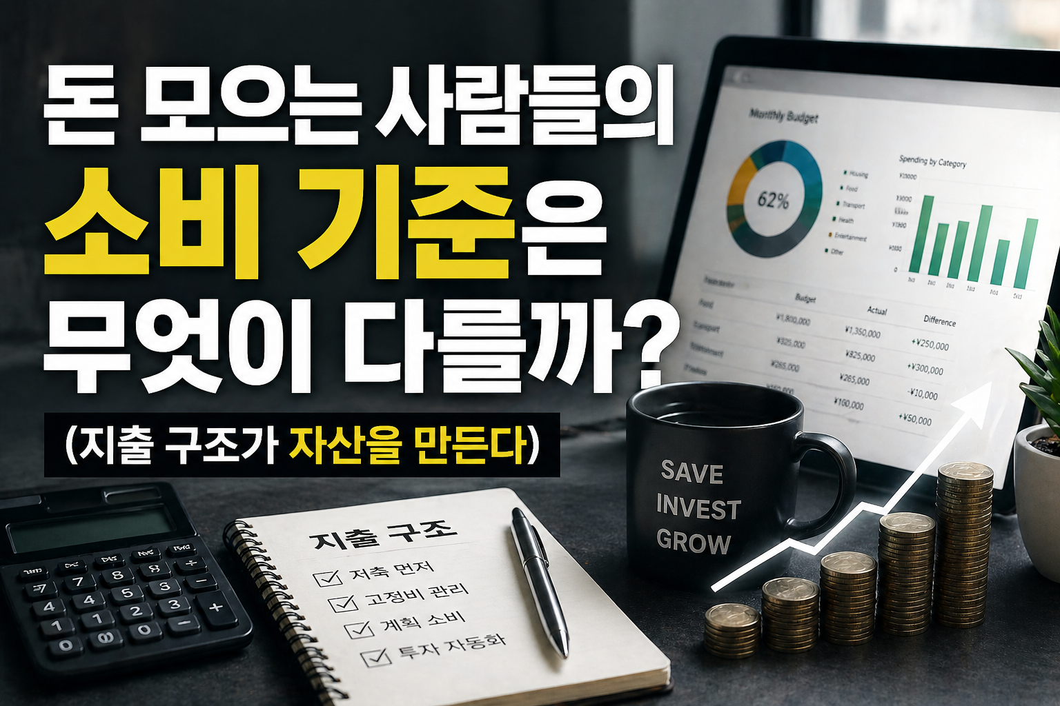 돈 모으는 사람들의 소비 기준은 무엇이 다를까 (지출 구조가 자산을 만든다)