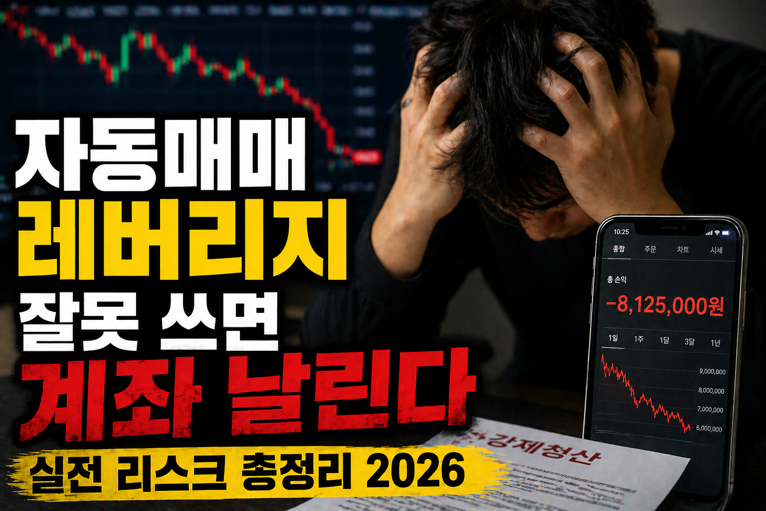 자동매매 레버리지 잘못 쓰면 계좌 날린다 (실전 리스크 총정리 2026)