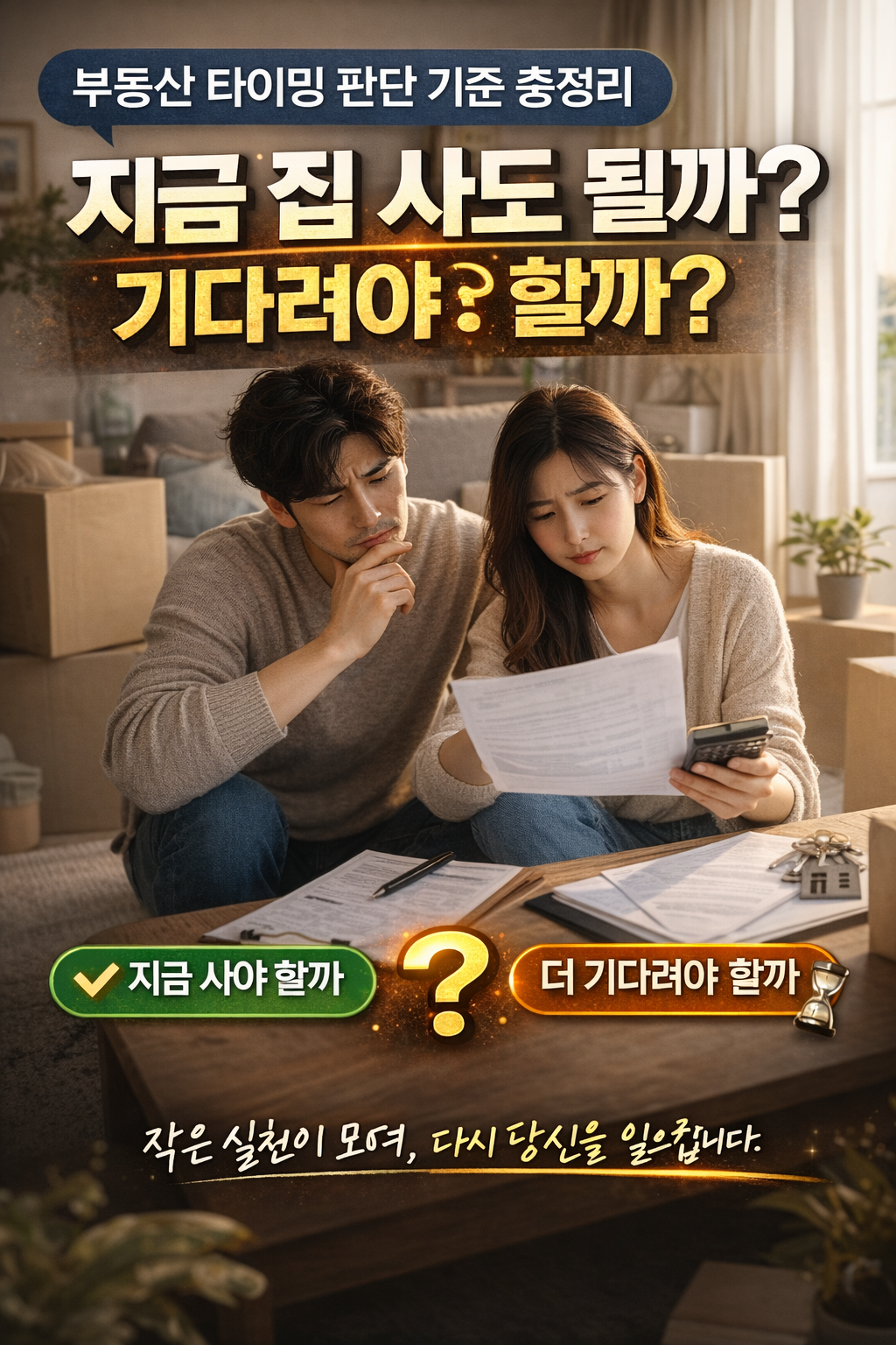 부동산 지금 집 사도 될까 기다려야 할까? (부동산 타이밍 판단 기준 총정리)