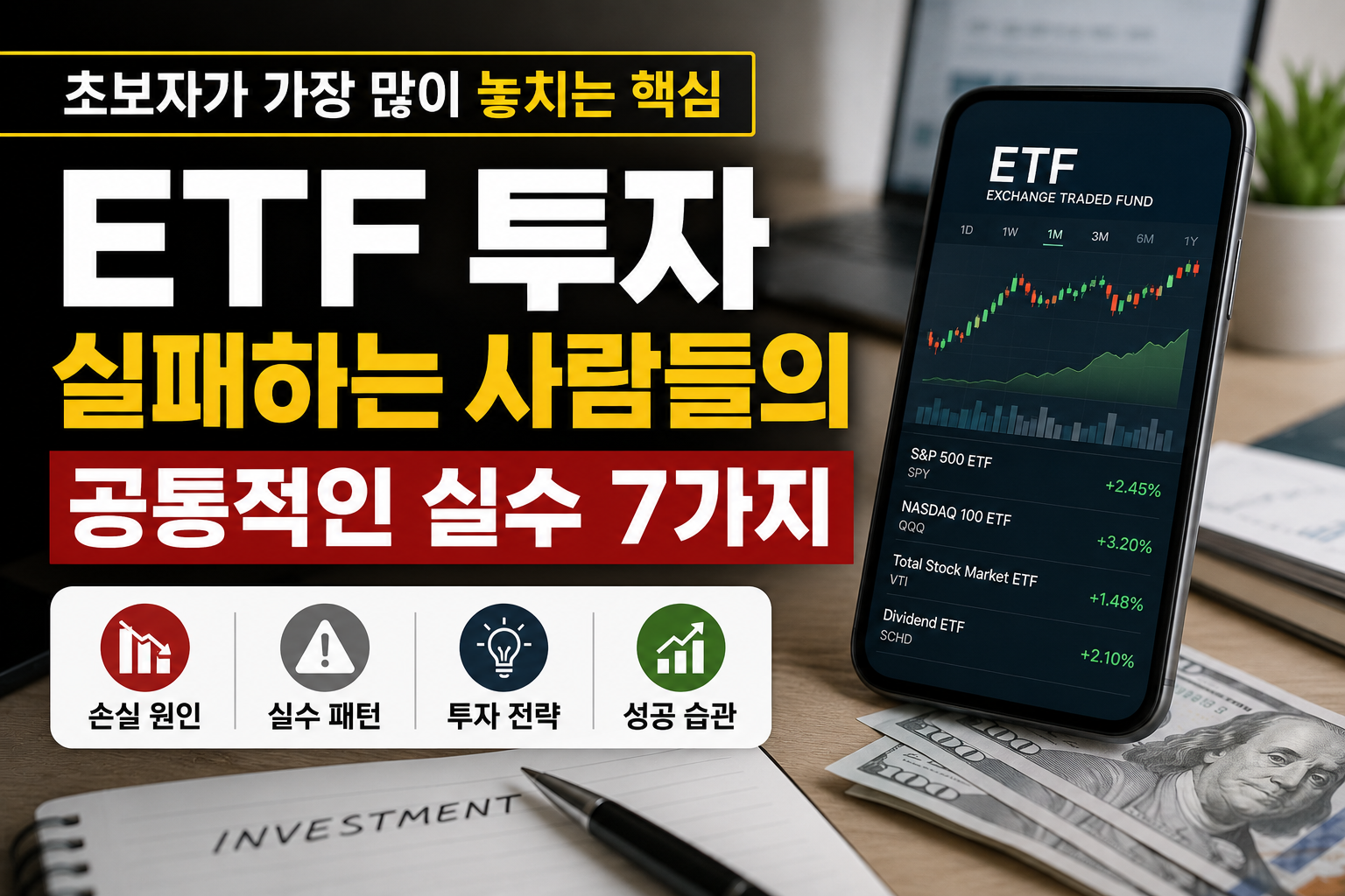 ETF 투자 실패하는 사람들의 공통적인 실수 7가지 (초보자가 가장 많이 놓치는 핵심)