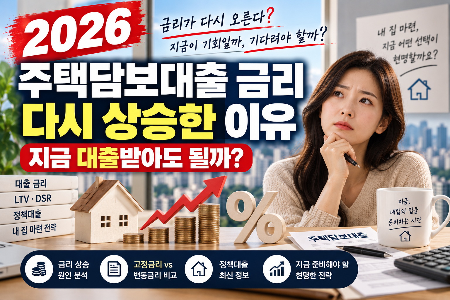2026 주택담보대출 금리 다시 오른 이유 (지금 대출받아도 될까?)